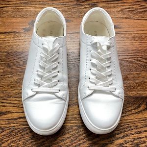 Kenneth Cole stylish white leather sneakers, size 6